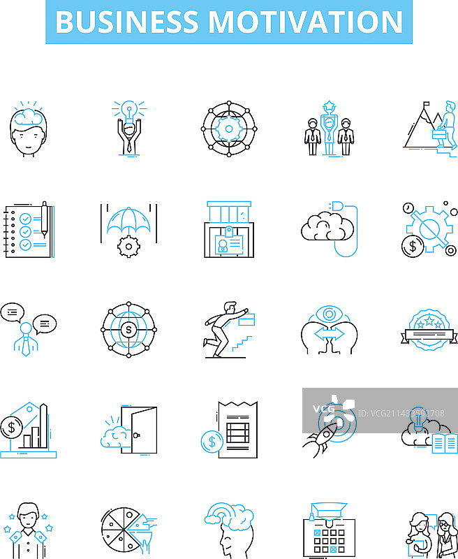 商业动力线条图标集图片素材