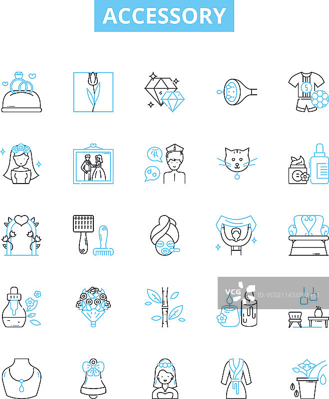 饰品系列线性图标图片素材