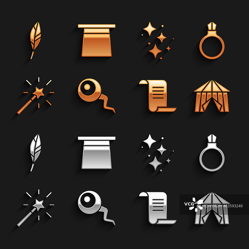 眼睛魔石戒指与宝石马戏团帐篷图片素材