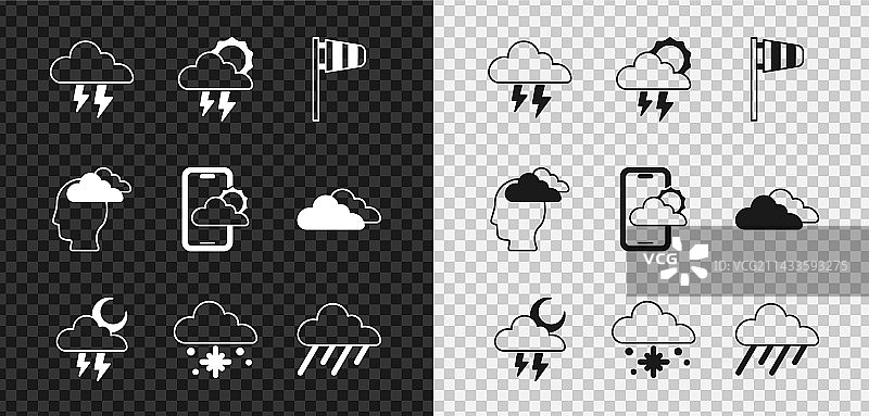风暴锥形风向袋风向标云图片素材