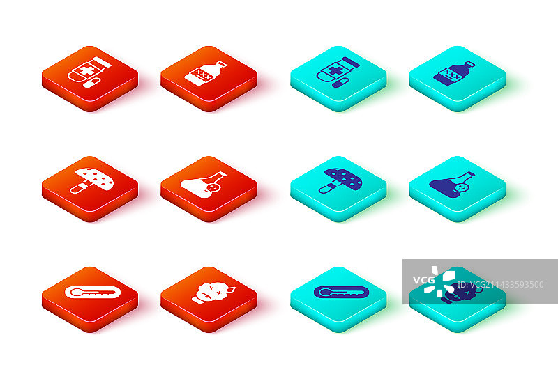 温度计男子毒蝇伞中毒套装图片素材