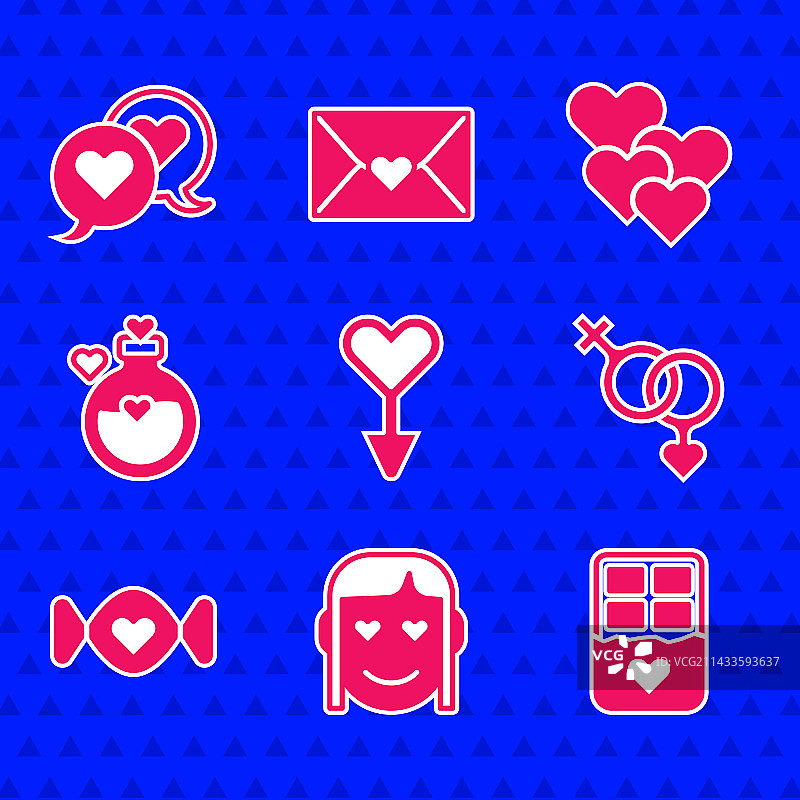 女性性别符号、浪漫少女与巧克力图片素材