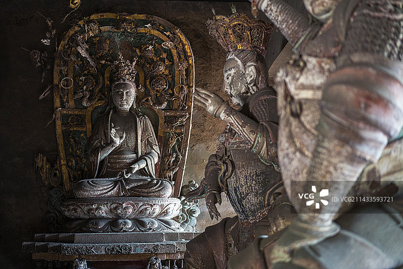 平遥 双林寺 传统建筑 塑像 艺术图片素材