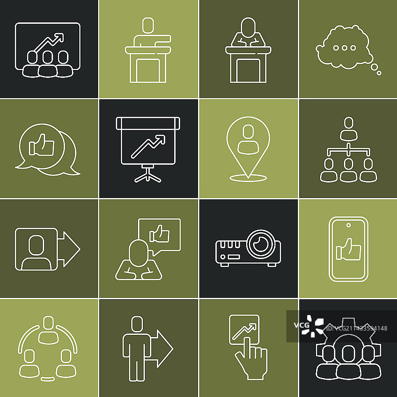 项目团队基础层级线条图片素材