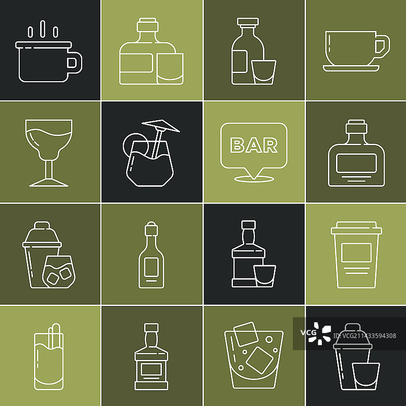 鸡尾酒调酒器外带咖啡杯图片素材