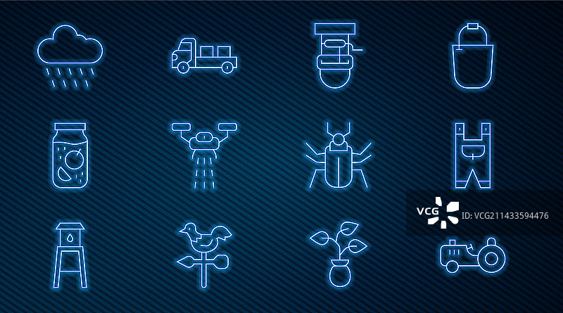 拖拉机、园艺服饰图片素材