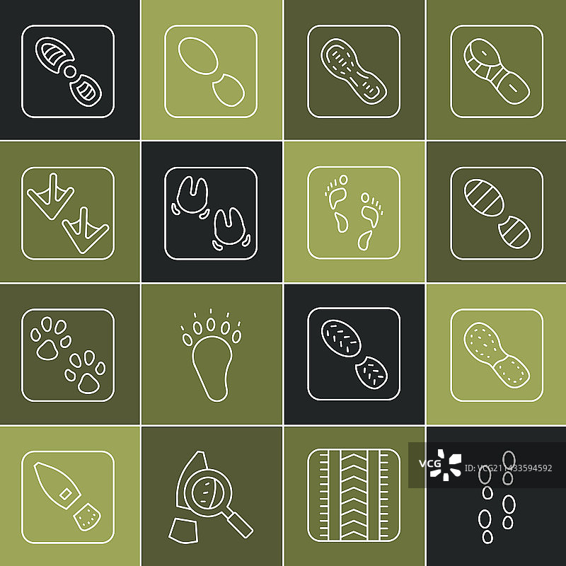 人类足迹鞋子野猪爪痕图片素材