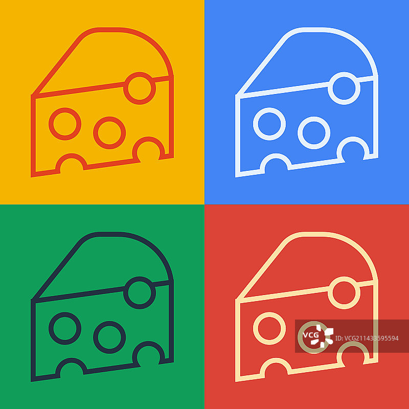 波普艺术风格奶酪图标图片素材