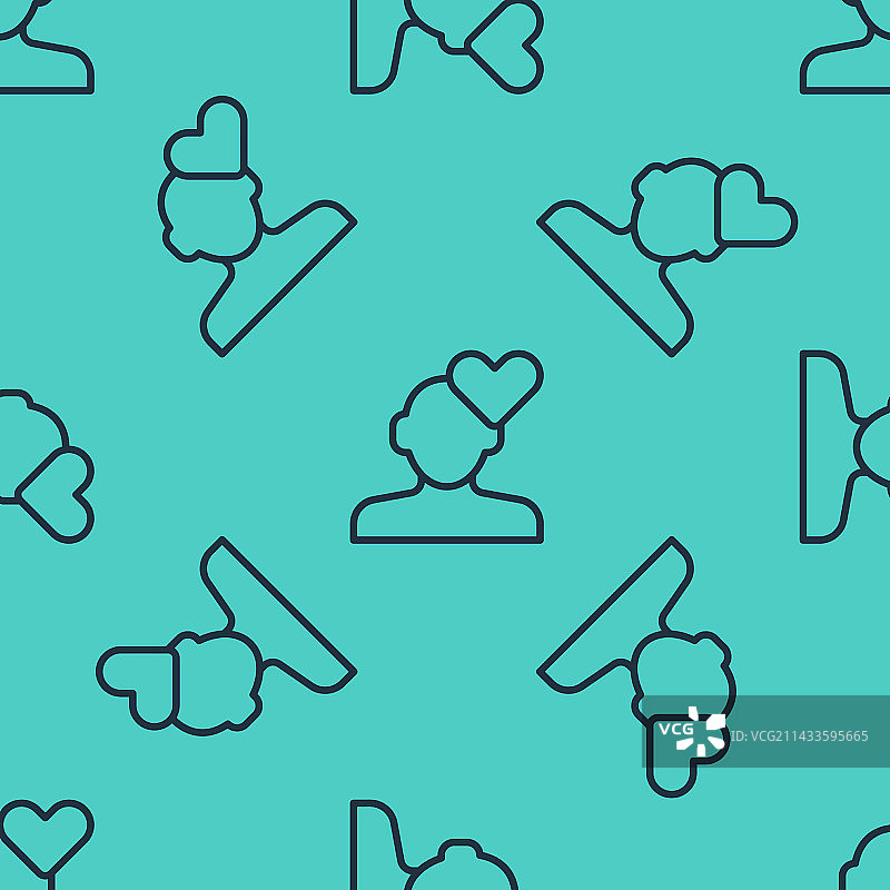 黑色线条破碎的心或离婚图标图片素材