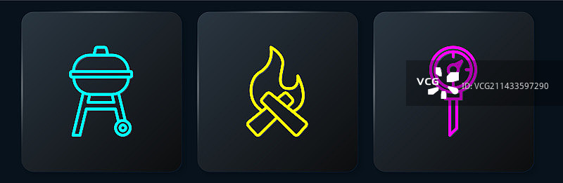 烧烤架与厨房温度计banner图片素材