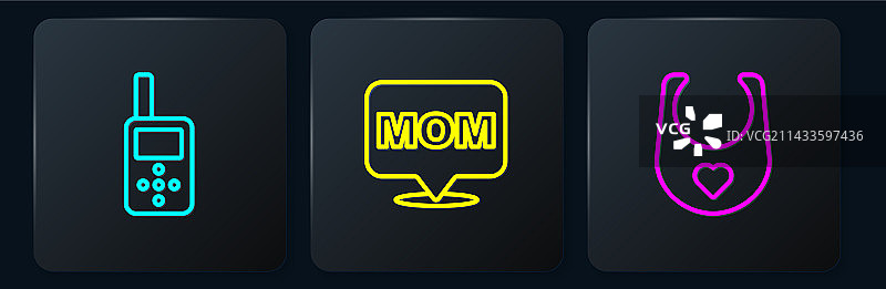 婴儿监视器对讲机围兜图片素材