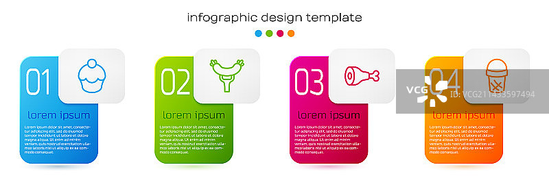 松饼、叉子香肠和鸡腿图片素材