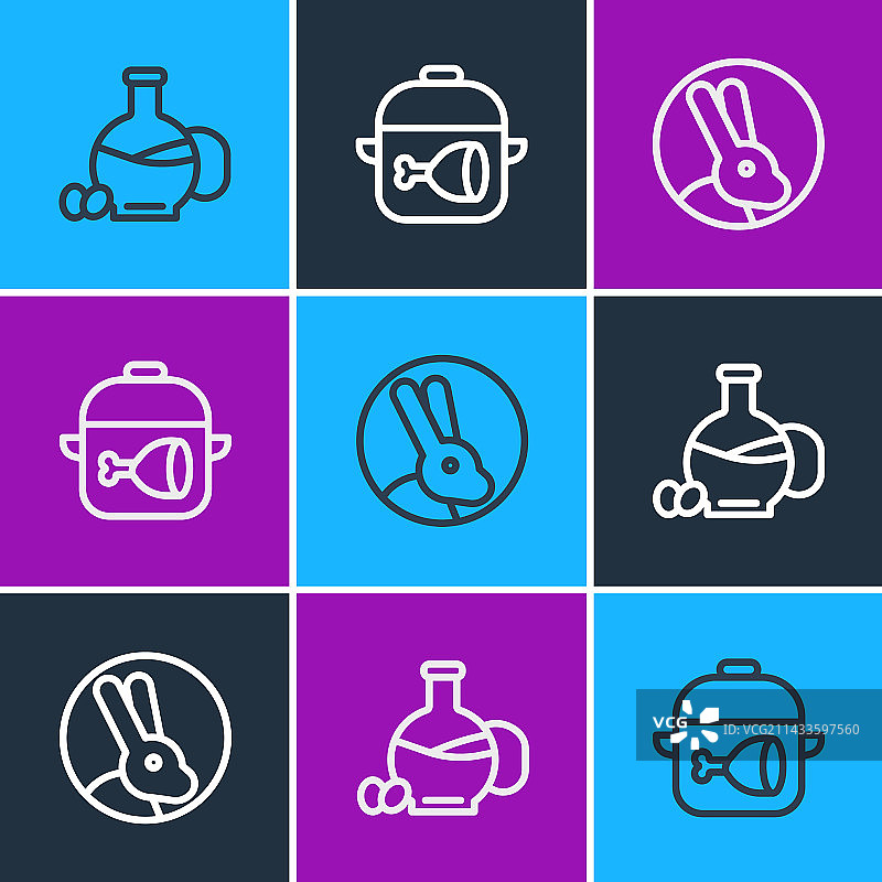 橄榄油瓶、兔子与烹饪banner图片素材