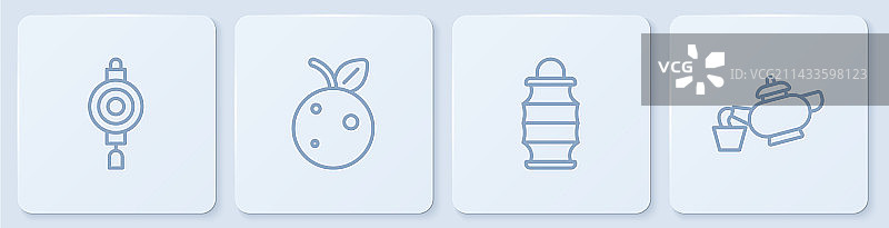 中国风灯笼桃子图片素材