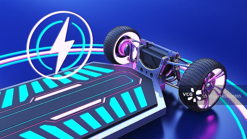 电动车底盘展示图片素材