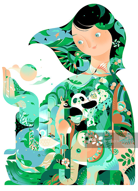 20221202-天人合一生物多样性万物各得其和以生，各得其养以成图片素材