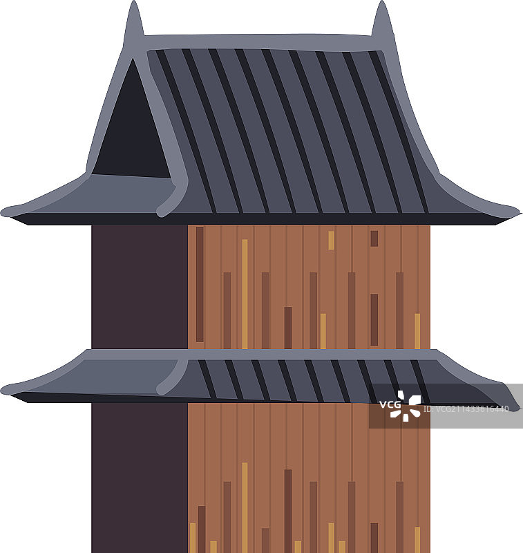 扁平风格日式房屋图片素材