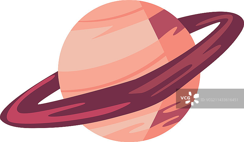 扁平风格的土星图片素材