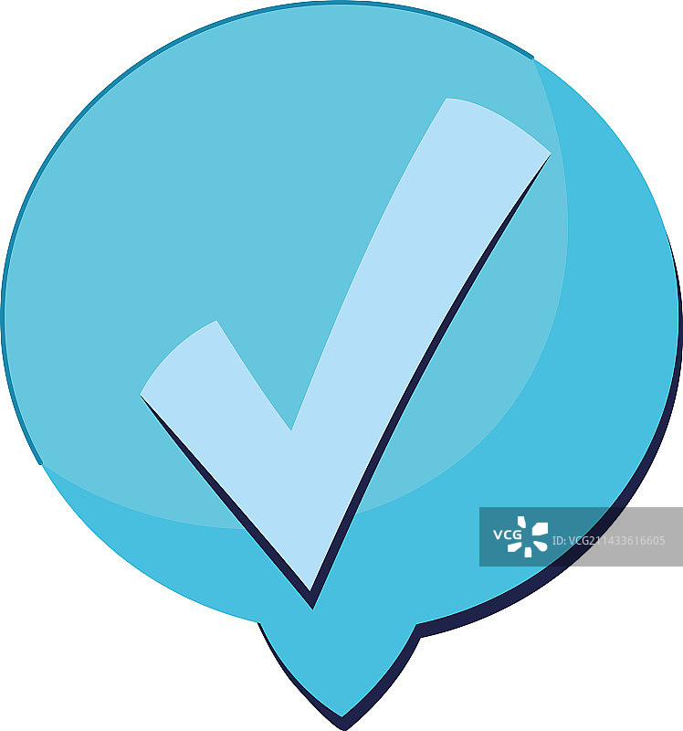 带勾号符号的对话气泡图片素材