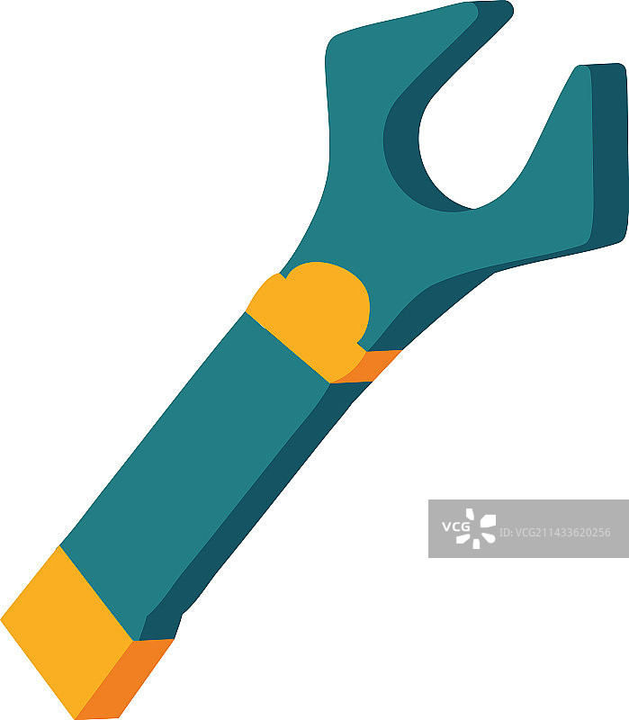 蓝色扳手图片素材