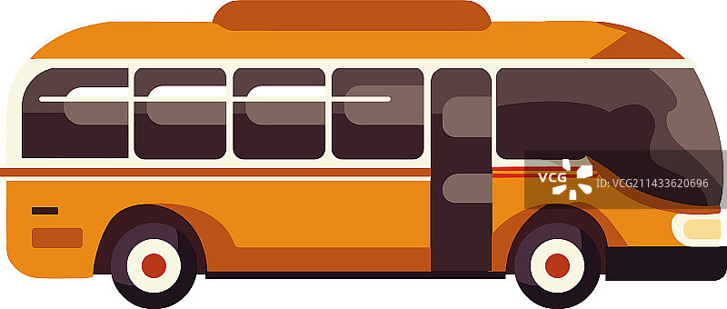 橙色巴士图片素材