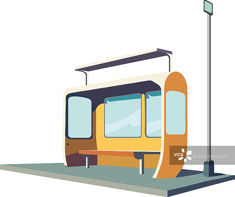 黄色巴士站牌图片素材