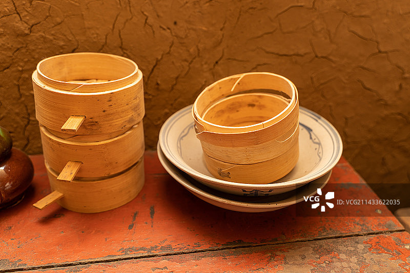蒸屉蒸笼中式老式餐具图片素材