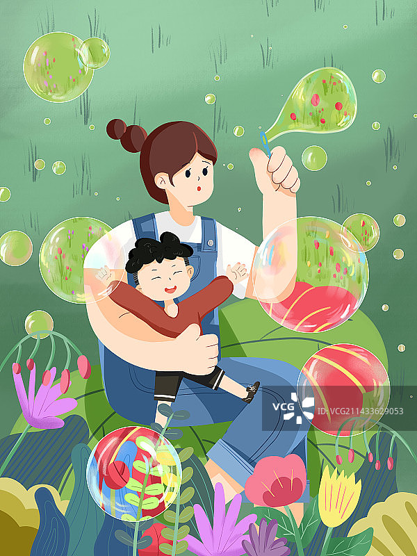 24节气谷雨插画图片素材