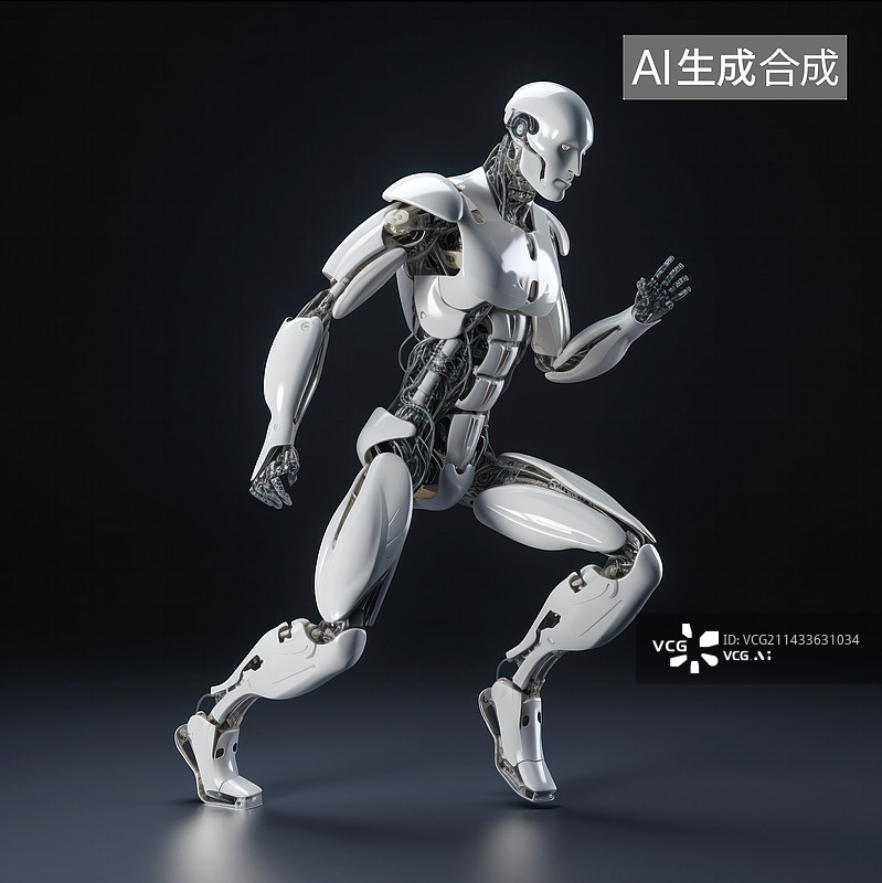 【AI数字艺术】学习运动技能的机器人图片素材