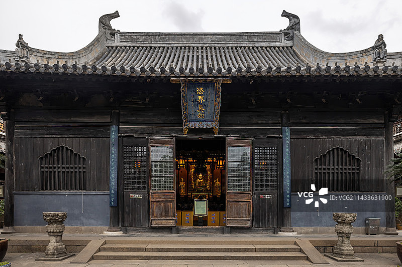 上海元代古刹真如寺的正殿图片素材