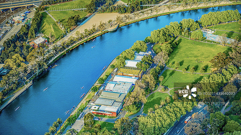 墨尔本雅拉河城市风光图片素材