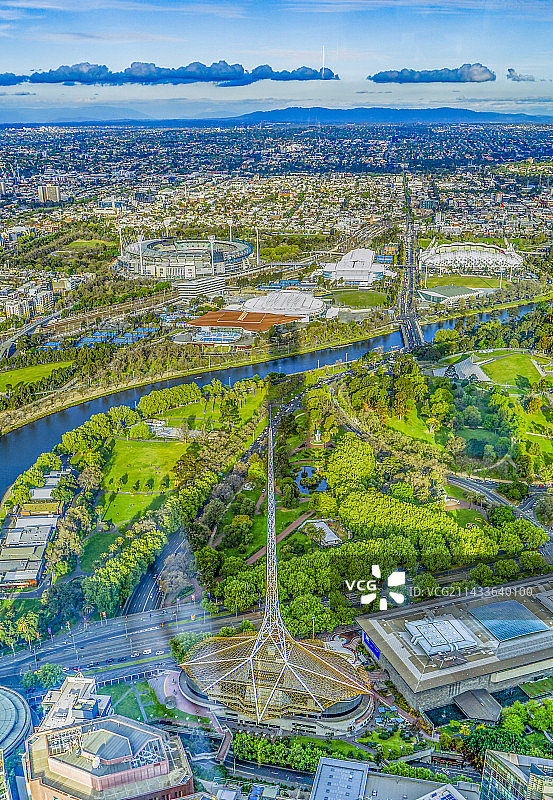 墨尔本雅拉河城市风光图片素材