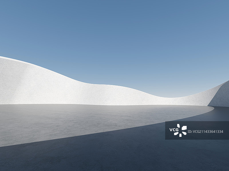 3D渲染曲线建筑背景广场图片素材