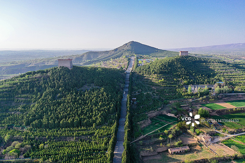 乾陵航拍图图片素材