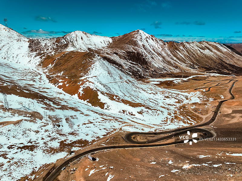 国道318川藏线海拔最高垭口—东达山垭口图片素材