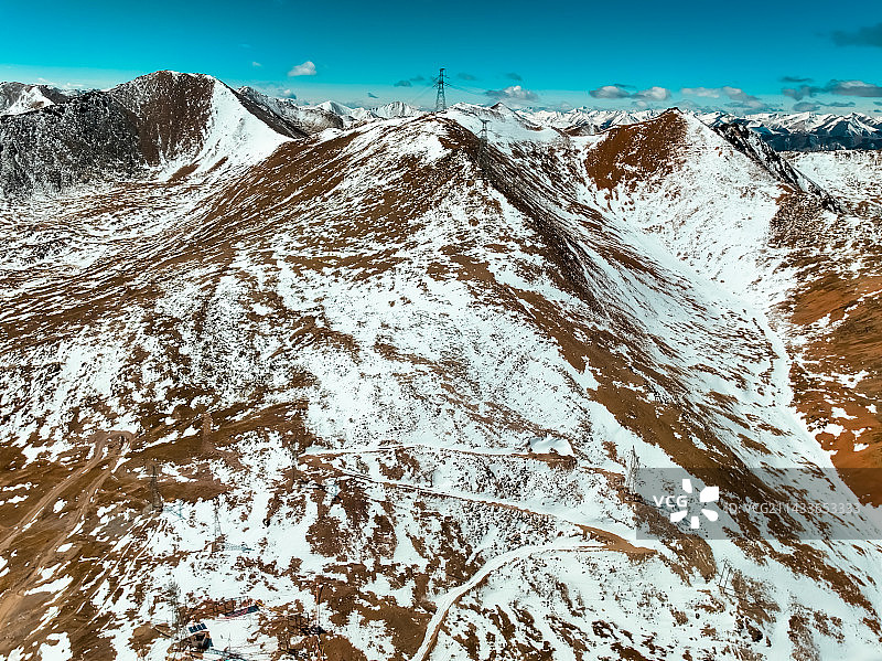 国道318川藏线海拔最高垭口—东达山垭口图片素材