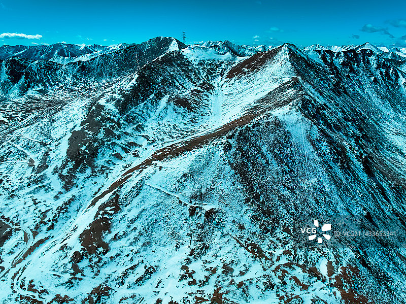 国道318川藏线海拔最高垭口—东达山垭口图片素材