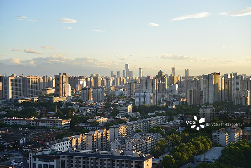 夕阳下的长安城图片素材