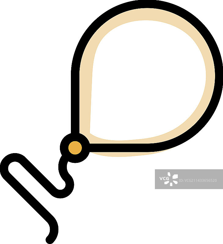 牛仔套索图标（扁平风格）图片素材