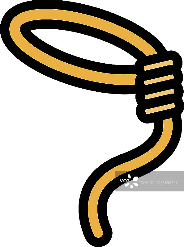 套索环图标扁平风格图片素材