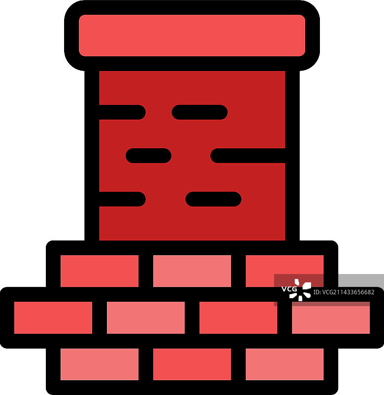 房屋烟囱扁平图标图片素材