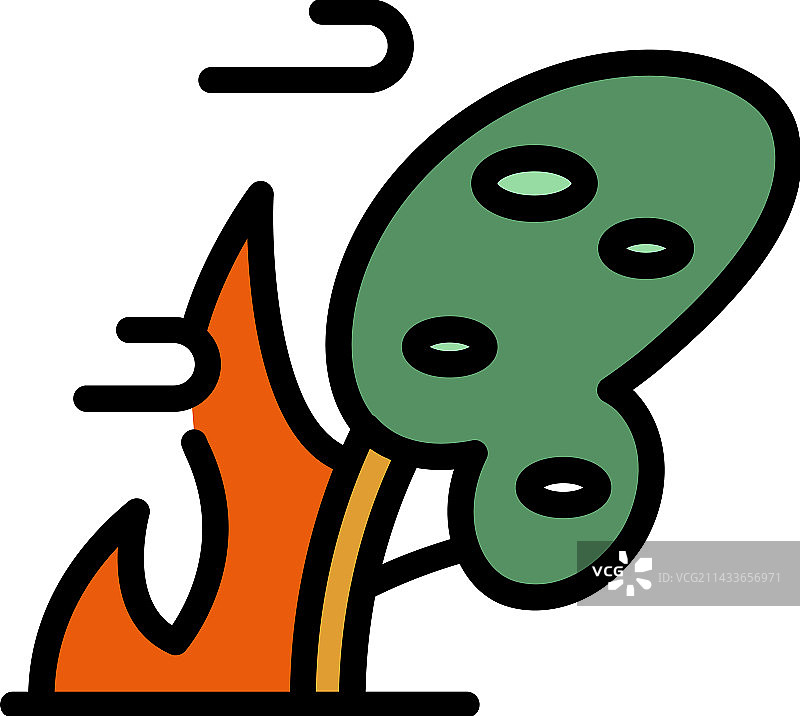 焚烧森林图标图片素材