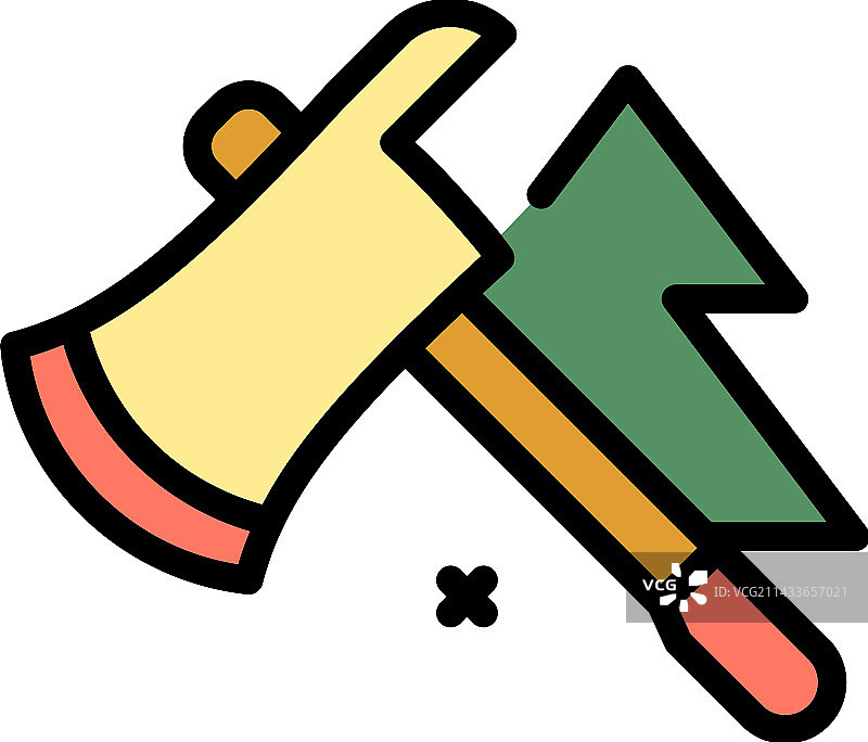 自然森林砍伐扁平图标图片素材