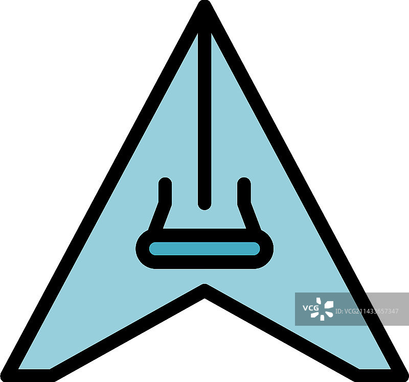 滑翔运动扁平图标图片素材