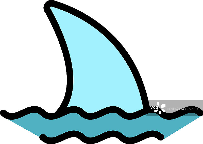 水下鲸鱼扁平图标图片素材