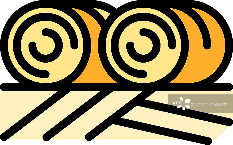 牧场草卷图标图片素材