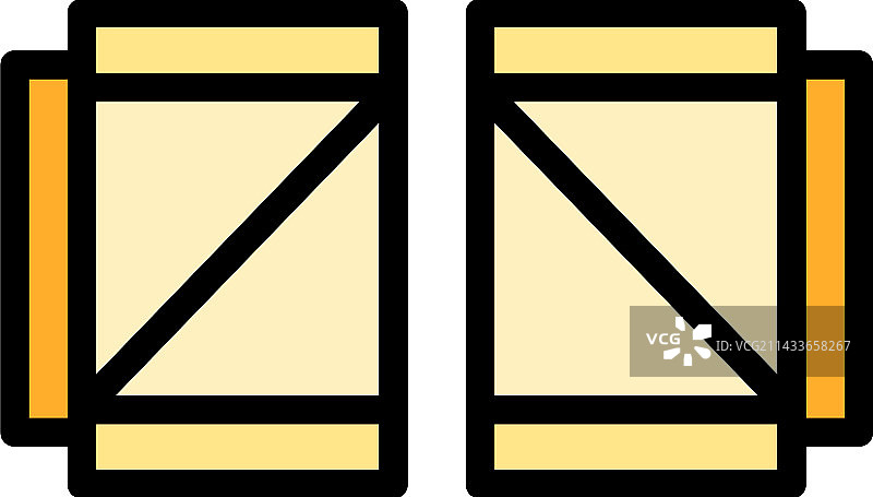 牧场门图标扁平设计图片素材