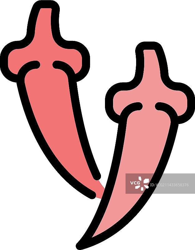 辣椒图标扁平图片素材