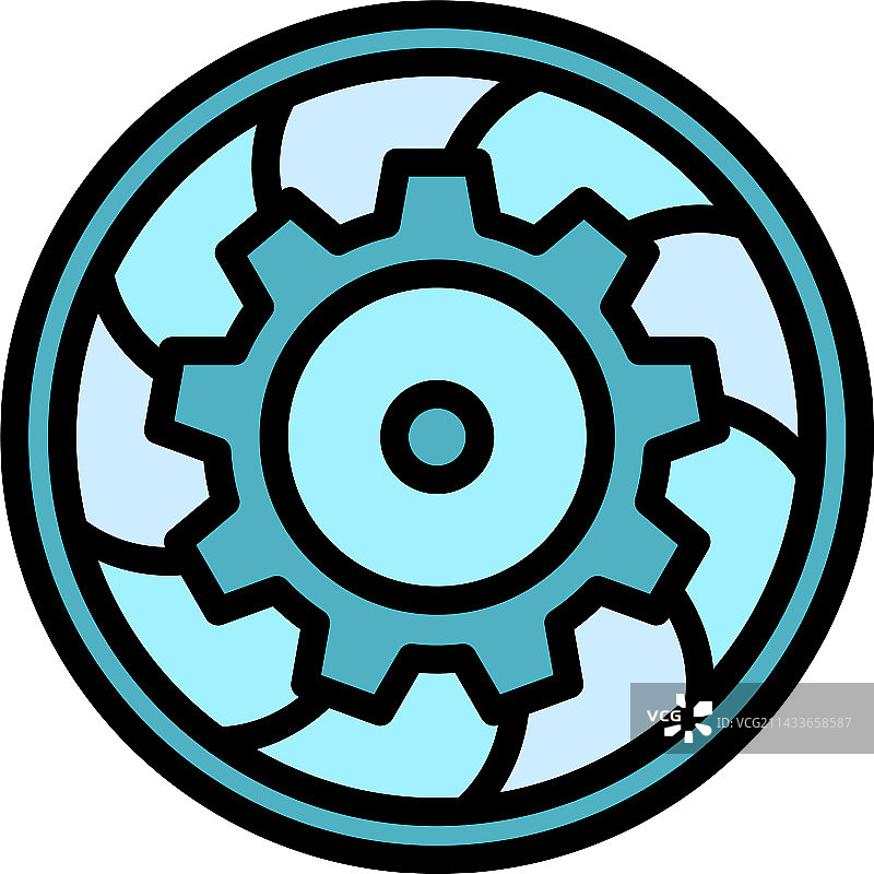 汽车离合器设备扁平图标图片素材