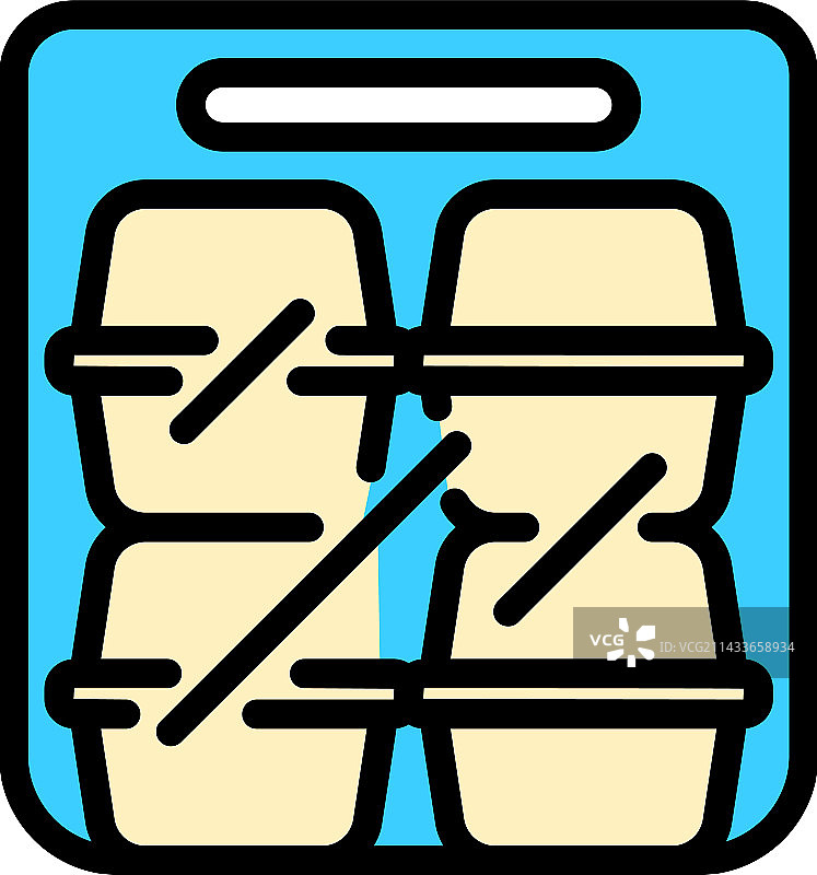 餐厅外卖扁平图标图片素材